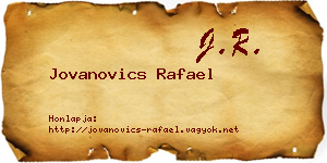 Jovanovics Rafael névjegykártya